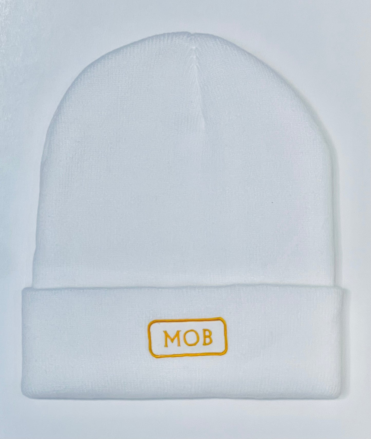 White MOB Beanie