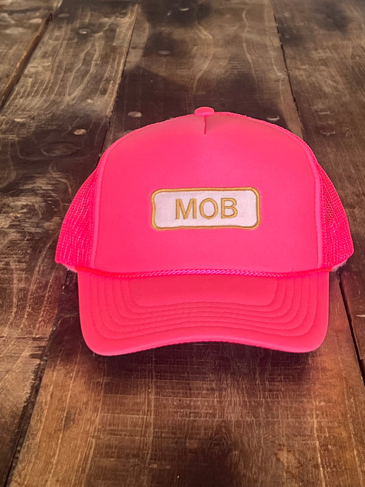 Neon Pink MOB Trucker Hat